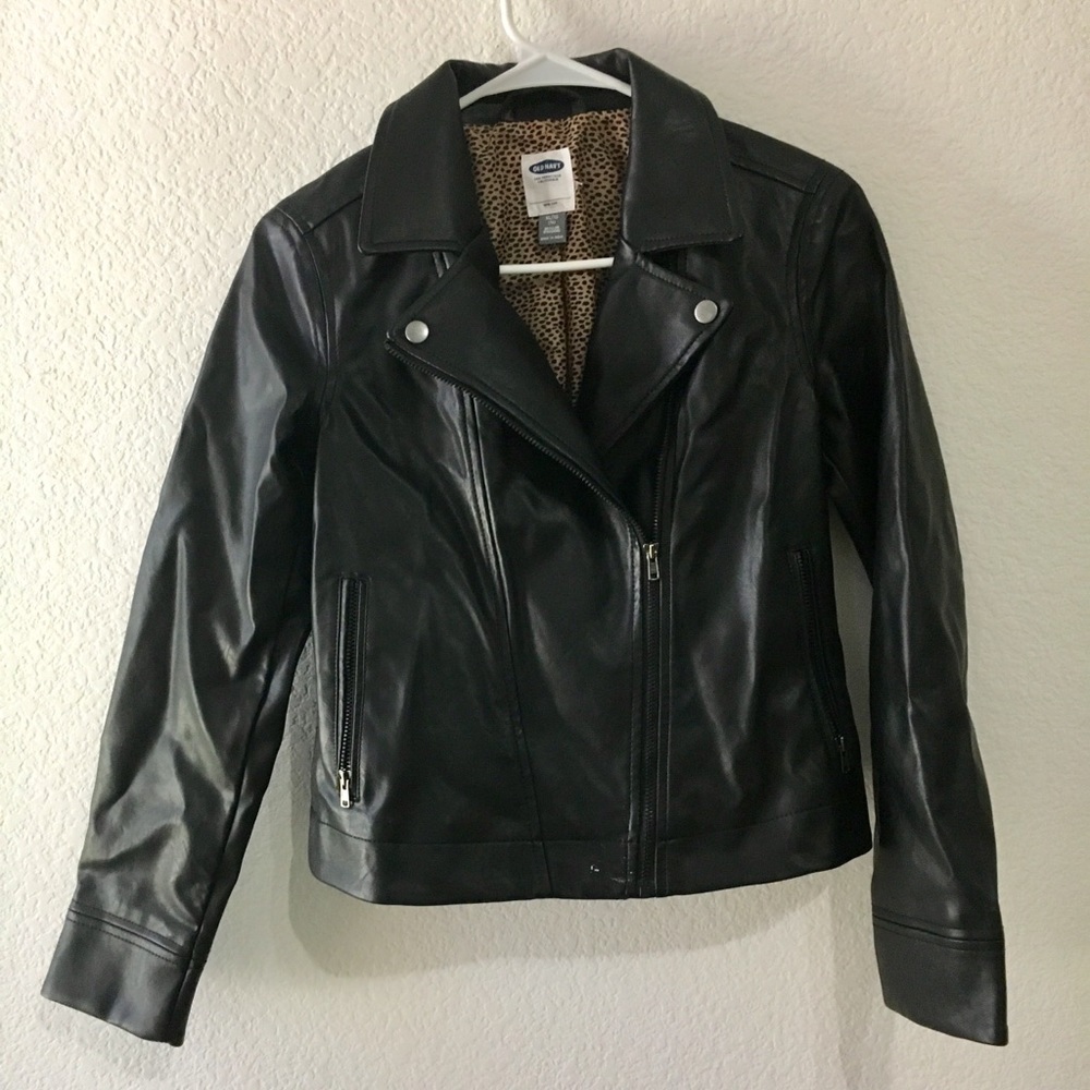 Moto faux leather jacket